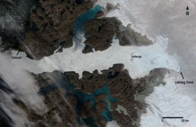 Odvojio se veliki komad leda na Grenlandu, vidjelo se iz svemira
