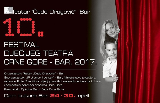 10. Festival dječijeg teatra Crne Gore od 27. do 30. aprila