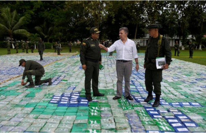 Kolumbija: Zaplijenjeno 12 tona kokaina