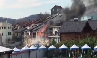 Izgorjela baraka u Ulcinju (VIDEO)