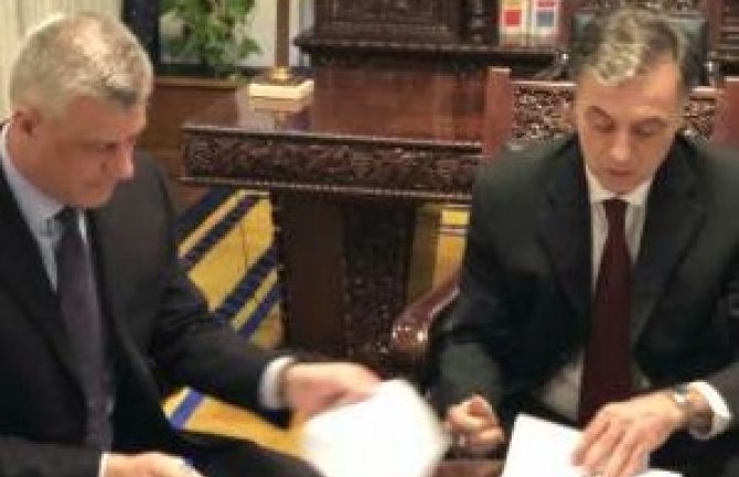 Vujanović i Tači  pozvali Skupštinu Kosova da ratifikuje Sporazum
