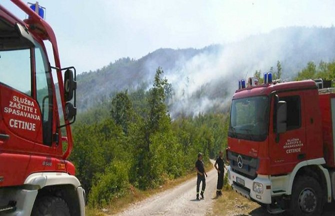 Na Cetinju počeli požari, vatrogasci gasili na dvije lokacije