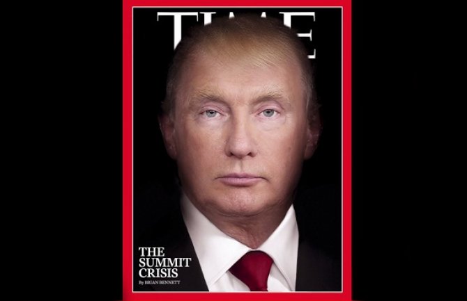 Tajm: Preklopljena lica Trampa i Putina (Video)