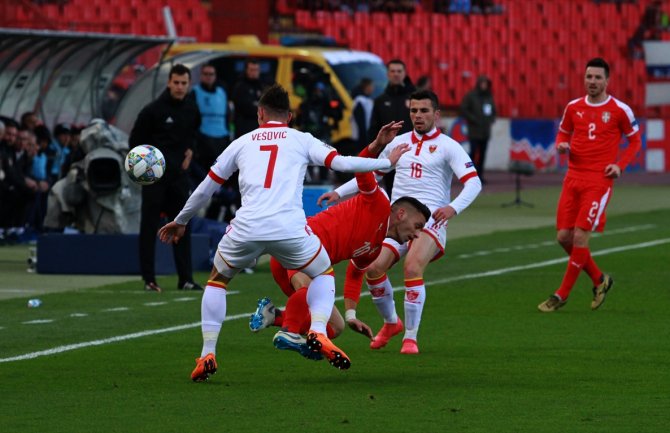Srbija pobijedila Crnu Goru rezultatom 2:1