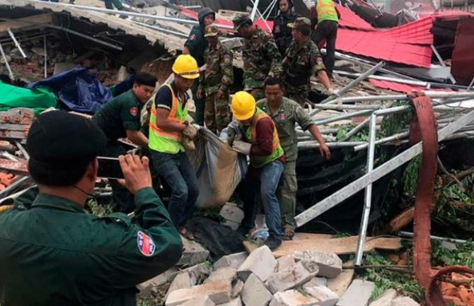 Kambodža: Srušila se zgrada, poginulo 18 osoba