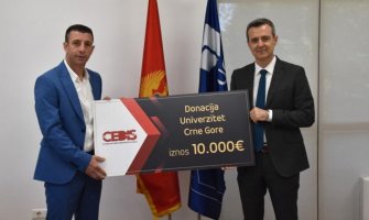CEDIS donirao 10.000 eura Univerzitetu Crne Gore