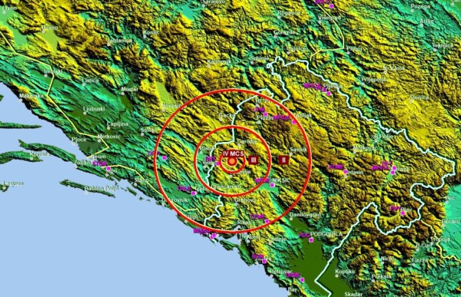 Opet zemljotres kod Nikšića