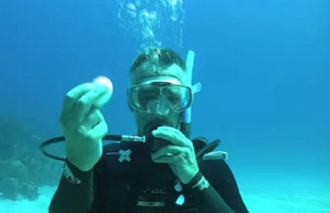 Evo šta se dogodi kada se otvori jaje na dubini od 20 metara pod morem (VIDEO)