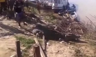 Pokušao da preskoči krokodila (VIDEO)
