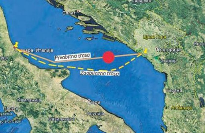 72 miliona eura uložena u podmorski kabl između CG i Italije