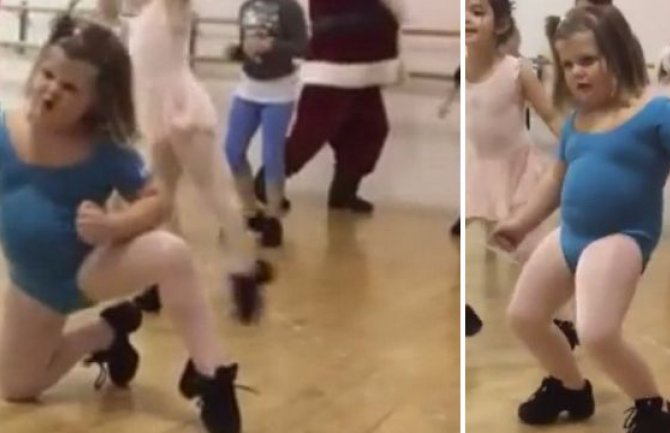 Djevojčica plesnim koracima oduševila internet (VIDEO)