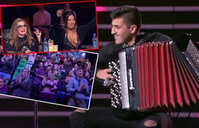 Virtuoz na harmonici: Šćepan iz Podgorice oduševio žiri i publiku podigao na noge(VIDEO)