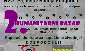 Pomozimo napuštenim životinjama: Humanitarni Bazar za vikend u Podgorici