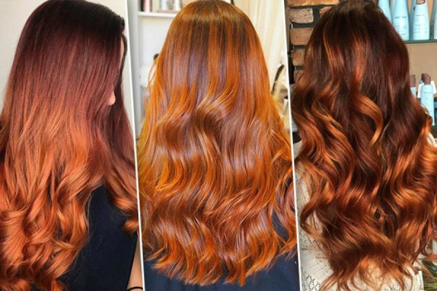 Окрашивание рыжих волос фото до и после