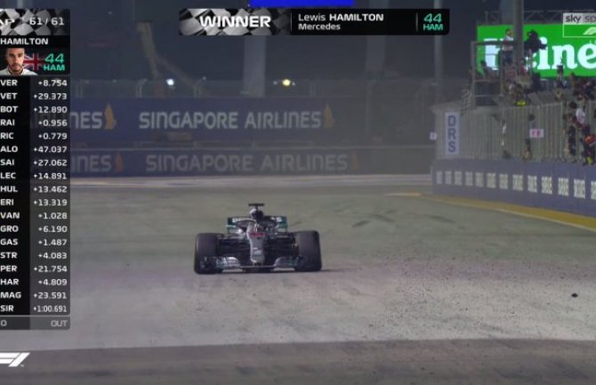 Hamilton pobijedio u trci za Veliku nagradu Singapura