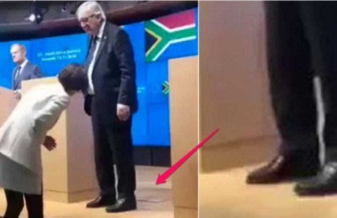 Junker obuo različite cipele, iznenada napustio salu za konferencije (VIDEO)