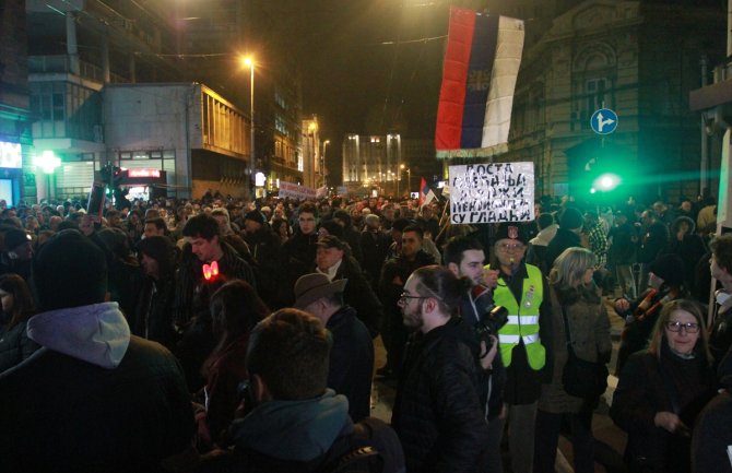 Beograd:  S četvrtog protesta 