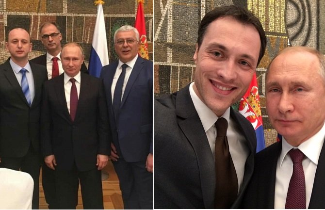 Mandić i Knežević prenijeli pozdrave srpskog naroda iz CG, Milačić napravio selfi sa Putinom