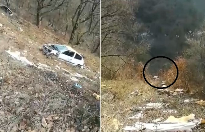 Bijelo Polje: Vozilo sletjelo s puta, 4 osobe povrijeđene (VIDEO)
