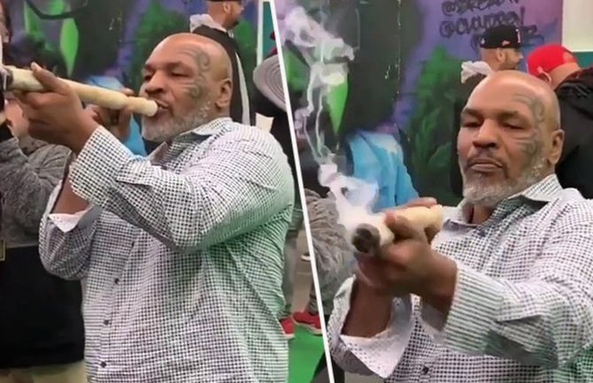 Majk Tajson snimljen kako puši veliki džoint (VIDEO)
