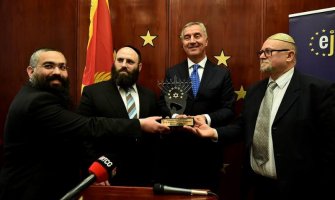 Đukanoviću Evropska nagrada Kralj David: Crnogorci i Jevreji se zajedno borili protiv nacističke i fašističke pošasti