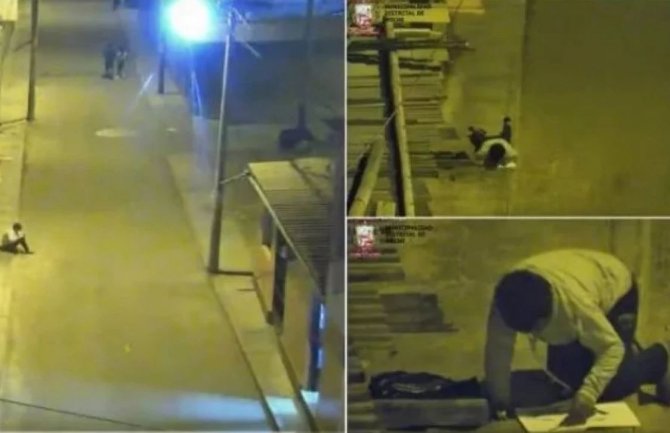 Snimak koji slama srce: Dječak radi domaći ispod ulične rasvjete (VIDEO)