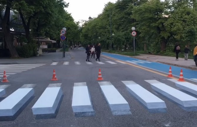 Sarajevo dobilo prvi 3D pješački prelaz (VIDEO)