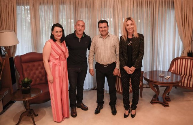 Bračni par Haradinaj u privatnoj posjeti kod Zaevih(FOTO)