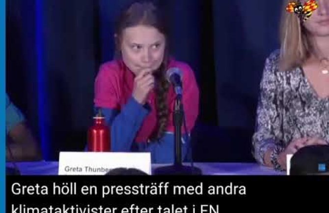 Greta zbunjena na konferenciji za novinare, nespretno odgovarala na pitanja(VIDEO)