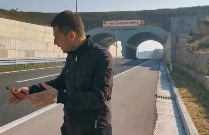 Popeo se na tunel na autoputu i skinuo sliku Dodika i Vučića: Naučite jednom za svagda da je zakon isti za sve
