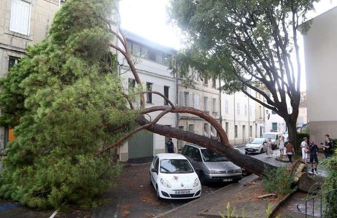 Nevrijeme u Francuskoj: Oborena stabla, blokirani putevi, domaćinstva ostala bez struje