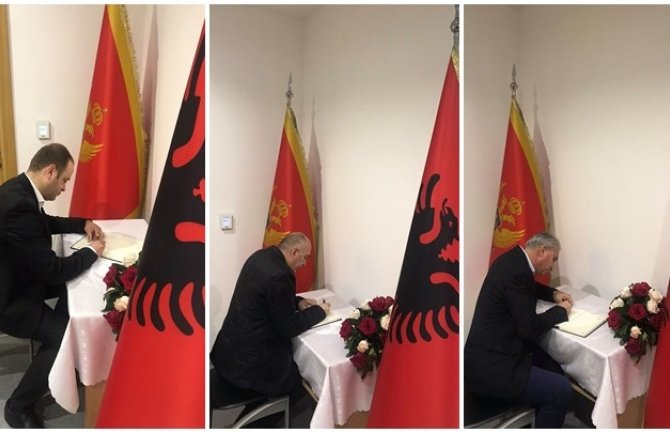 Otvorena knjiga žalosti u ambasadi Albanije u Podgorici