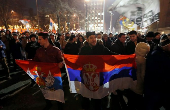 Održan novi protest u Beogradu zbog crnogorskog zakona