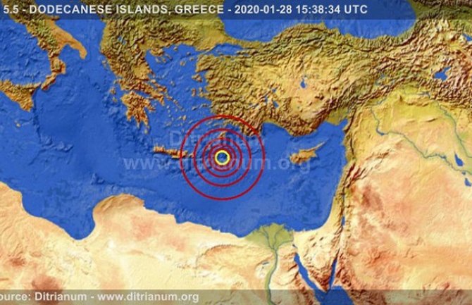 Jak zemljotres pogodio Grčku
