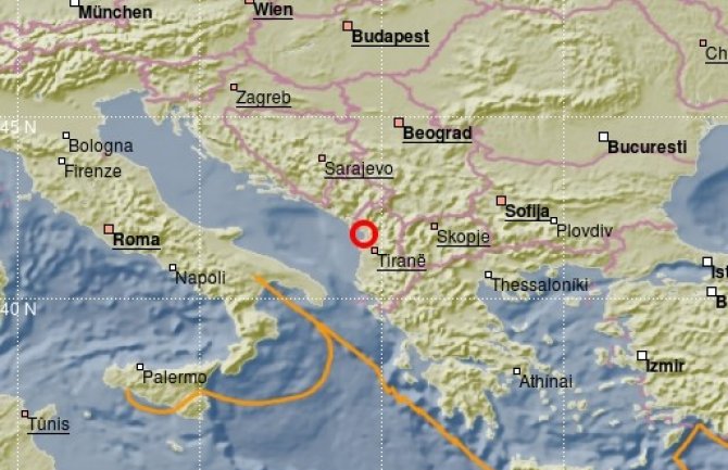 Zemljotres pogodio Albaniju, osjetio se i u Crnoj Gori