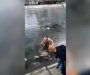 Rizikovao život ulaskom u hladnu rijeku da bi spasio psa od utapanja (VIDEO)