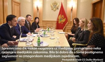 Marković: Vlada spremna da preispita neka rješenja u medijskim zakonima