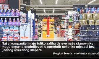 Sekulić: Ne pravite zalihe, imamo dovoljno svih artikala za više mjeseci(VIDEO)