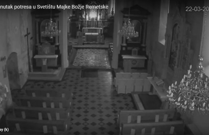 Kamere zabilježile trenutak potresa u zagrebačkoj crkvi (VIDEO)