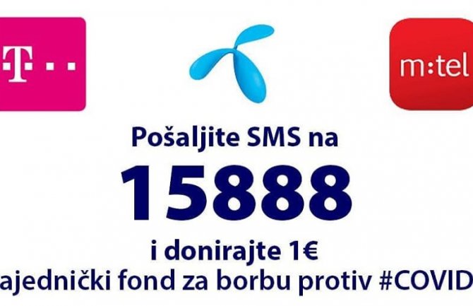 Od danas donacije SMS-om na broj 15888: Zajednička borba protiv virusa korona