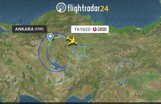 Avion Turkish Airlinesa specijalnim letom “nacrtao“ mjesec i zvijezdu