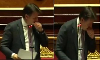 Premijer se zakašljao tokom govora; Opozicija: Stavi masku (VIDEO)