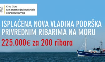 Nova Vladina podrška ribarima od 225.000 eura