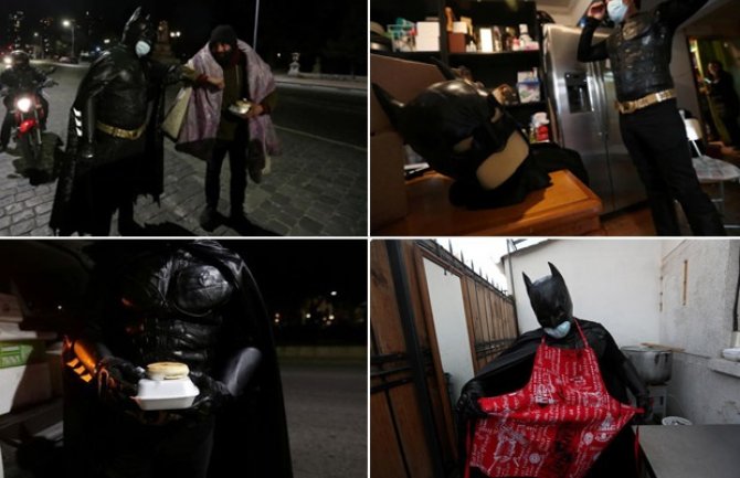 Betmen donosi hranu beskućnicima u Santijagu