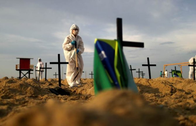 Brazil: U posljednja 24 časa preminulo 836 osoba, zaraženo još 33.536