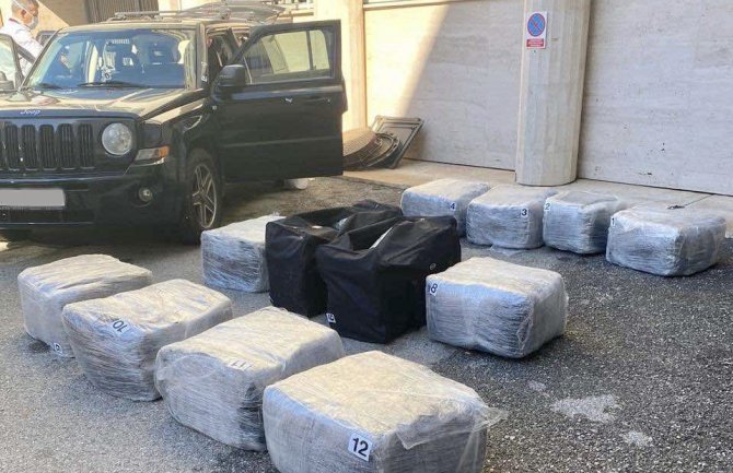 Podgorička policija u džipu pronašla skoro 200 kg droge 