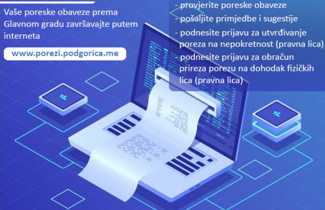 Građani Podgorice se o poreskim obavezama mogu informisati elektronskim putem