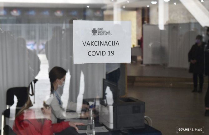Slabiji odziv građana: U Podgorici dnevno vakcinišu do 150 osoba