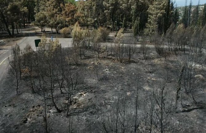 Gorica nakon požara, snimak iz vazduha (Video)