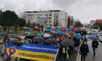 U Podgorici počeo još jedan marš podrške Ukrajini